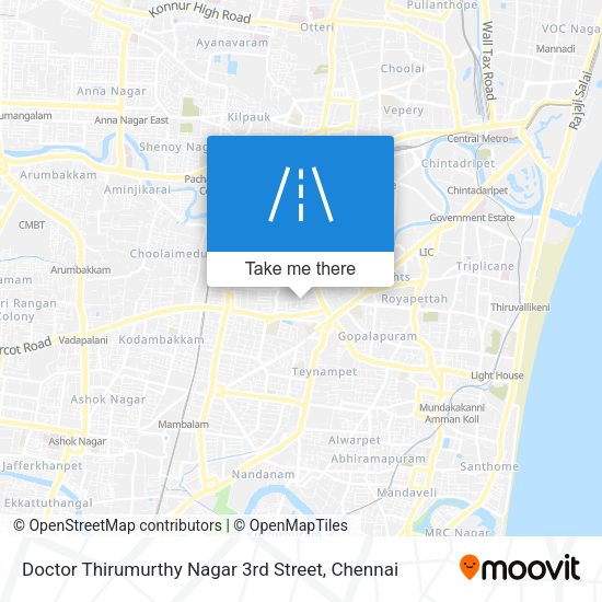 Doctor Thirumurthy Nagar 3rd Street map