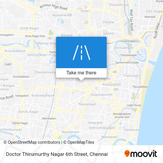 Doctor Thirumurthy Nagar 6th Street map
