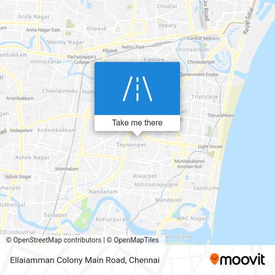 Ellaiamman Colony Main Road map