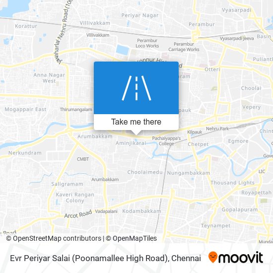 Evr Periyar Salai (Poonamallee High Road) map