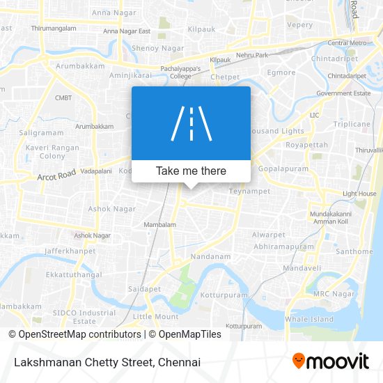 Lakshmanan Chetty Street map