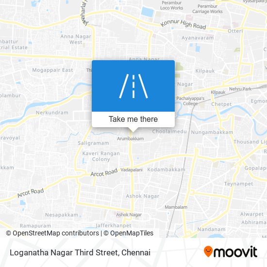 Loganatha Nagar Third Street map