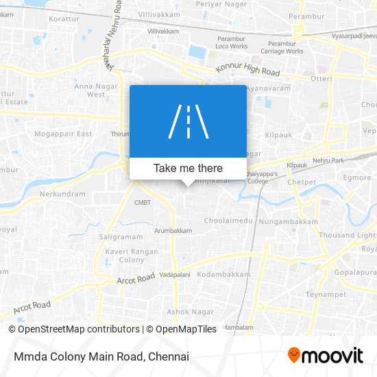 Mmda Colony Main Road map