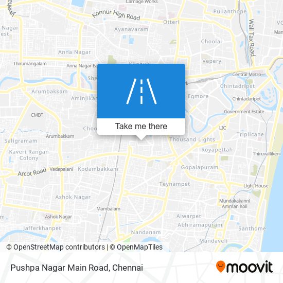 Pushpa Nagar Main Road map