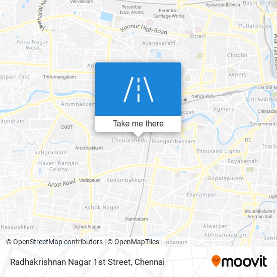 Radhakrishnan Nagar 1st Street map