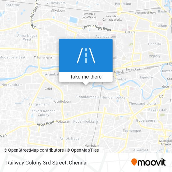 Railway Colony 3rd Street map