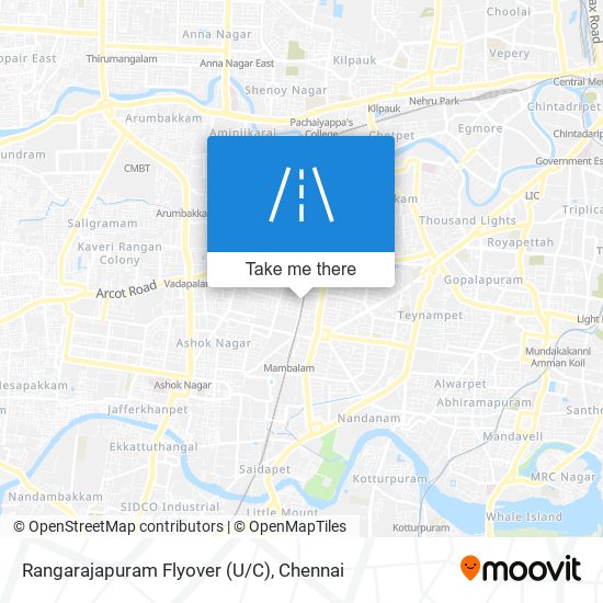 Rangarajapuram Flyover (U/C) map