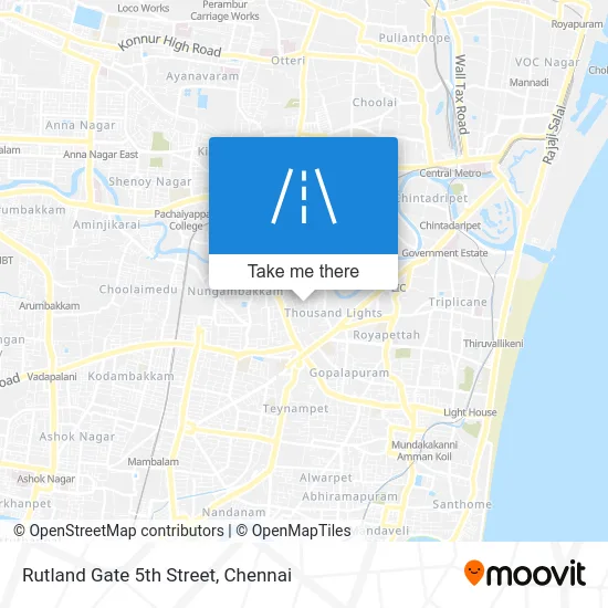 Rutland Gate 5th Street map
