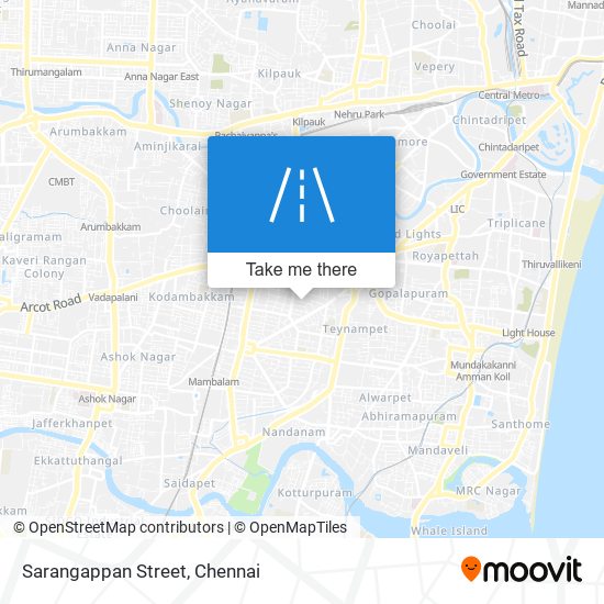 Sarangappan Street map