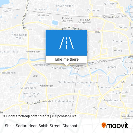 Shaik Sadurudeen Sahib Street map