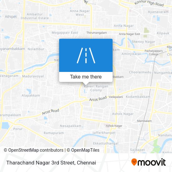 Tharachand Nagar 3rd Street map