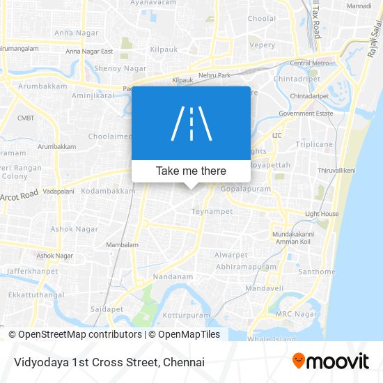 Vidyodaya 1st Cross Street map