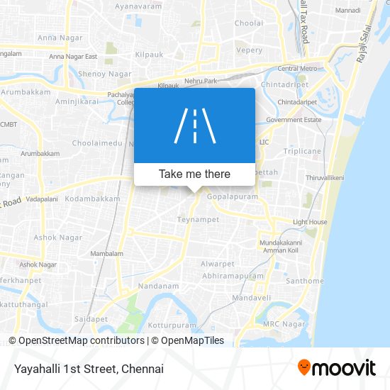 Yayahalli 1st Street map