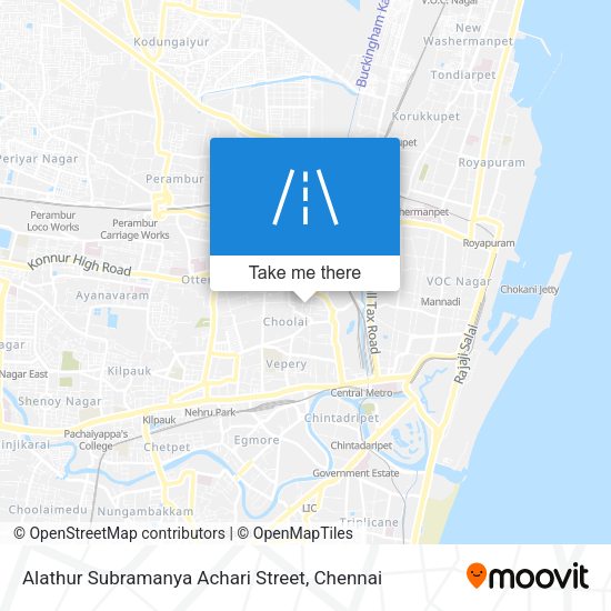 Alathur Subramanya Achari Street map