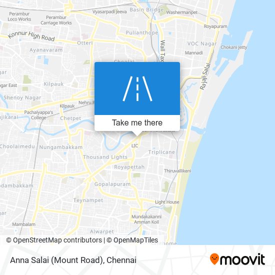 Anna Salai (Mount Road) map