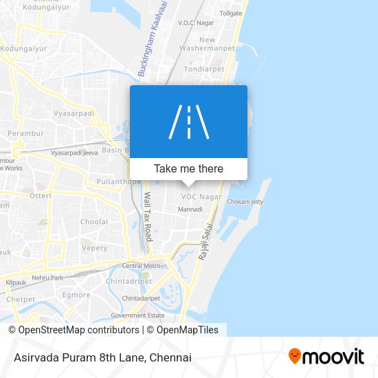 Asirvada Puram 8th Lane map