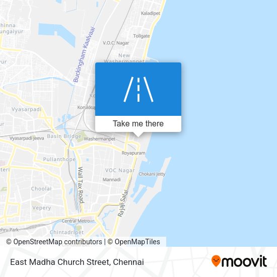 East Madha Church Street map