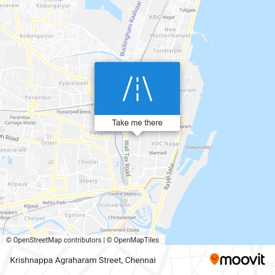 Krishnappa Agraharam Street map