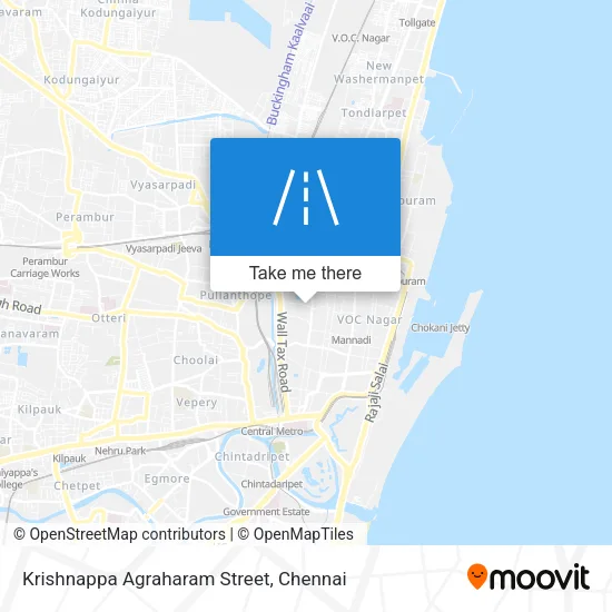 Krishnappa Agraharam Street map