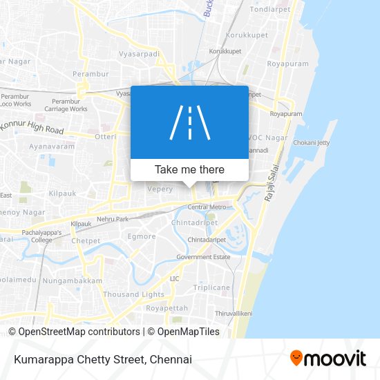 Kumarappa Chetty Street map