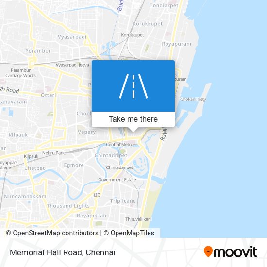 Memorial Hall Road map