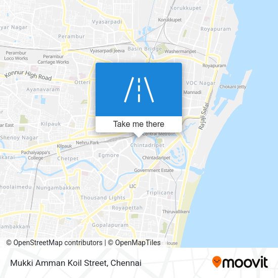 Mukki Amman Koil Street map