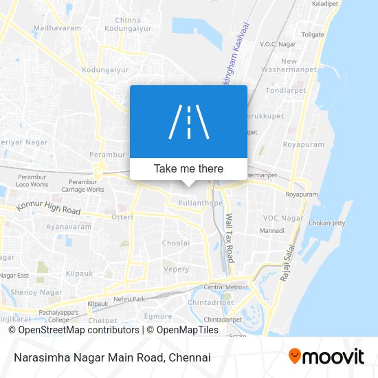 Narasimha Nagar Main Road map