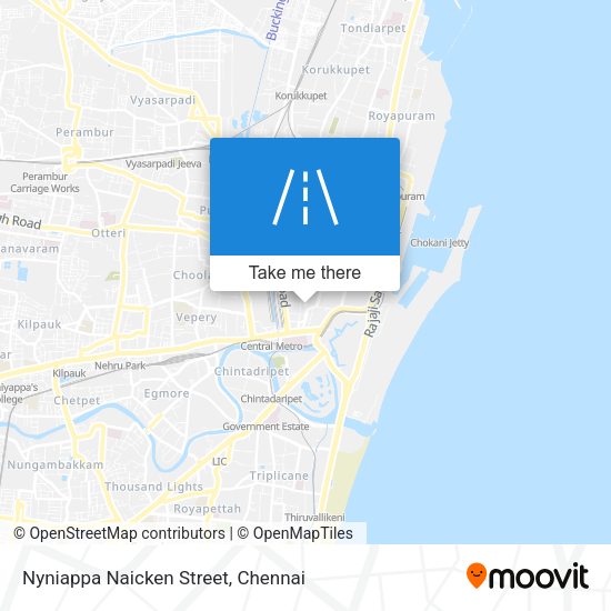 Nyniappa Naicken Street map