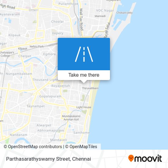 Parthasarathyswamy Street map