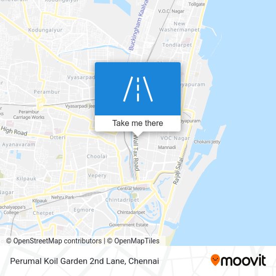Perumal Koil Garden 2nd Lane map