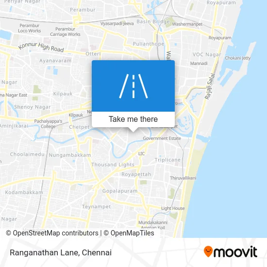 Ranganathan Lane map