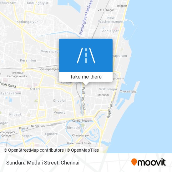 Sundara Mudali Street map