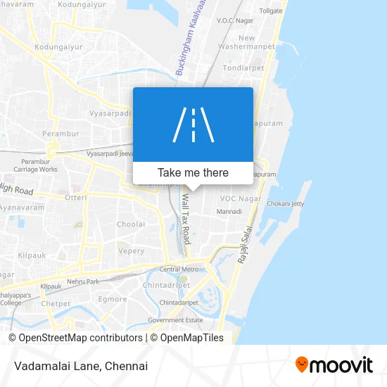 Vadamalai Lane map