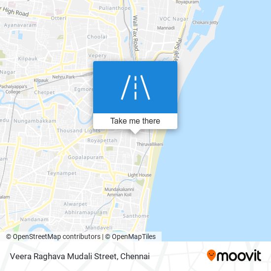 Veera Raghava Mudali Street map