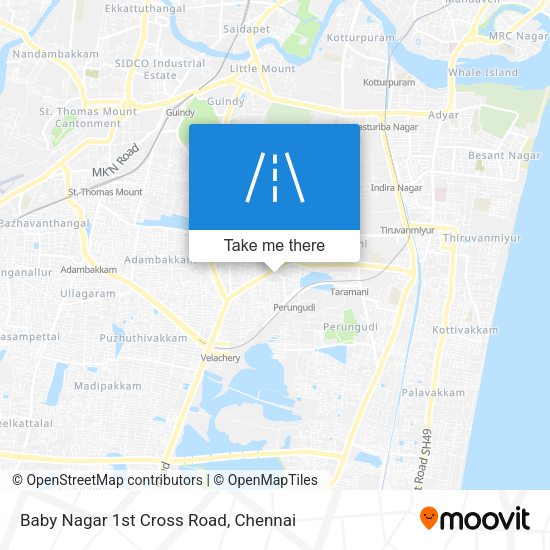 Baby Nagar 1st Cross Road map