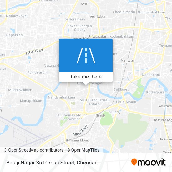 Balaji Nagar 3rd Cross Street map