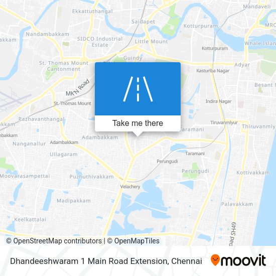 Dhandeeshwaram 1 Main Road Extension map
