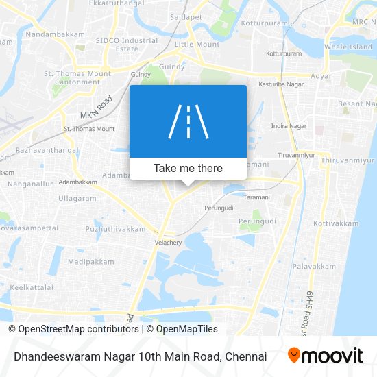 Dhandeeswaram Nagar 10th Main Road map