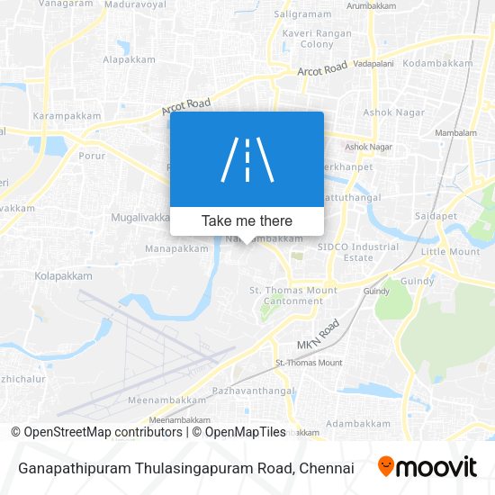 Ganapathipuram Thulasingapuram Road map