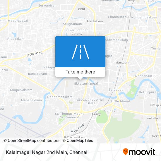 Kalaimagal Nagar 2nd Main map