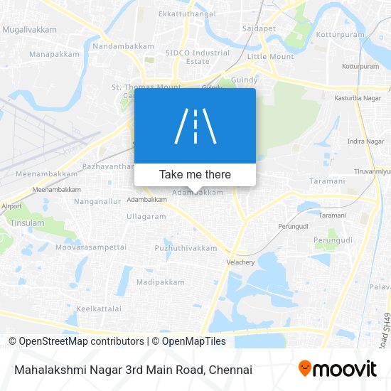 Mahalakshmi Nagar 3rd Main Road map