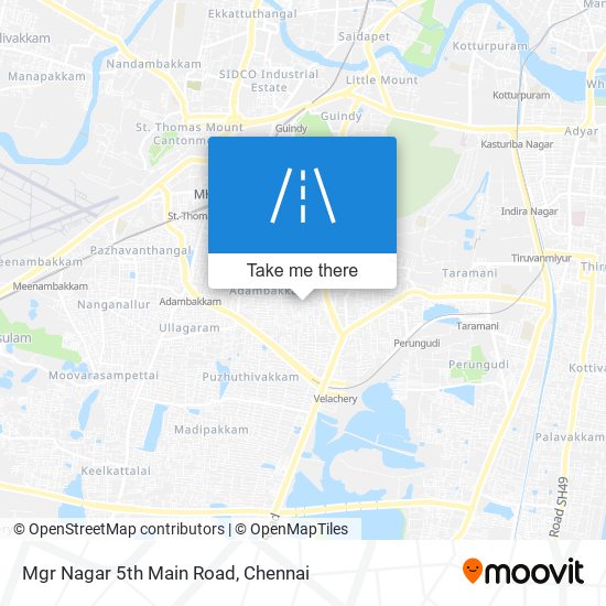 Mgr Nagar 5th Main Road map