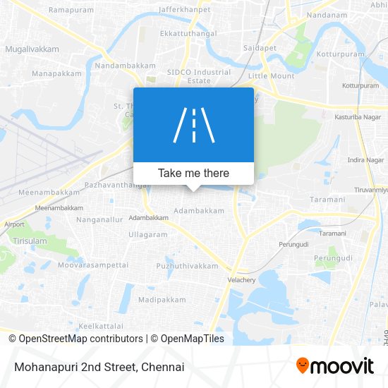Mohanapuri 2nd Street map