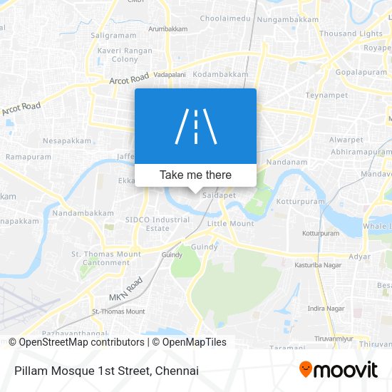 Pillam Mosque 1st Street map