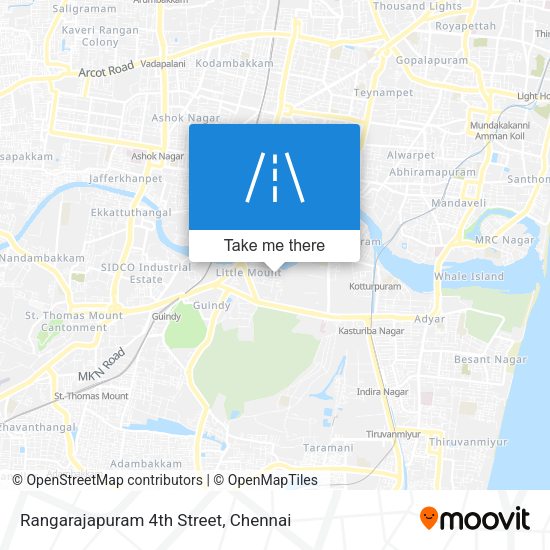 Rangarajapuram 4th Street map