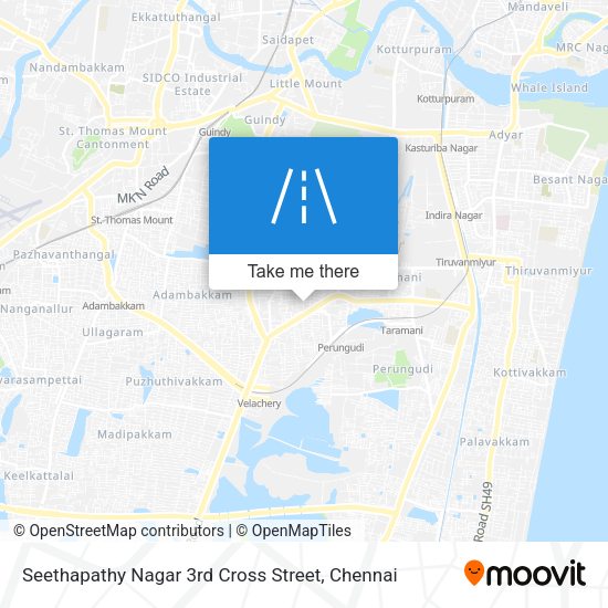 Seethapathy Nagar 3rd Cross Street map