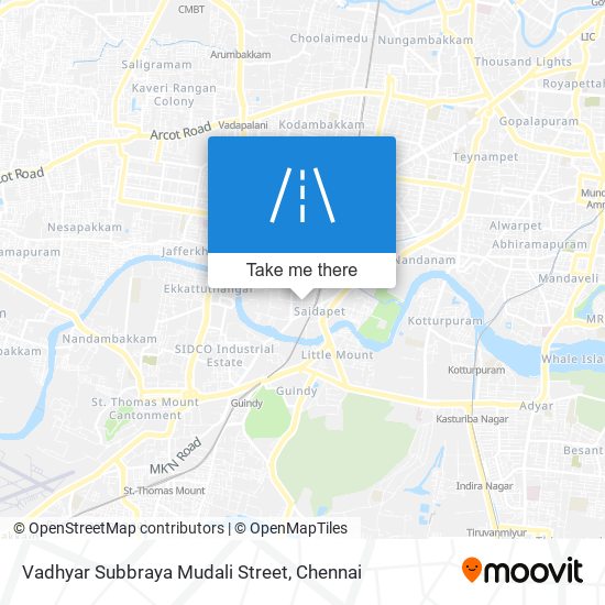 Vadhyar Subbraya Mudali Street map