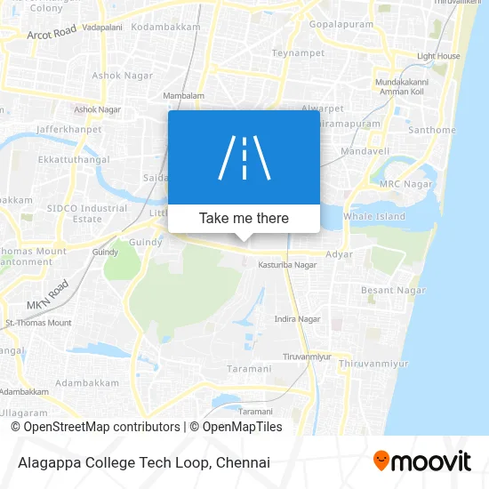 Alagappa College Tech Loop map