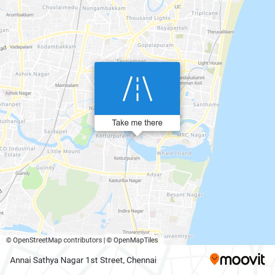 Annai Sathya Nagar 1st Street map