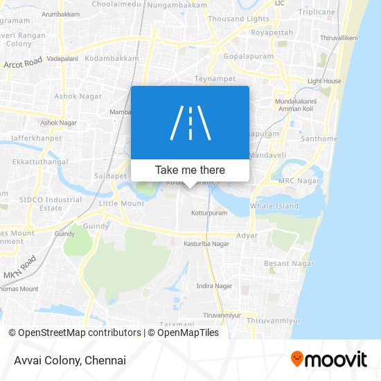 Avvai Colony map